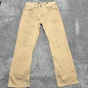 BKE Jeans Mens 33 (33x30) Khaki Tan Tyler Straight Buckle Chino Pants